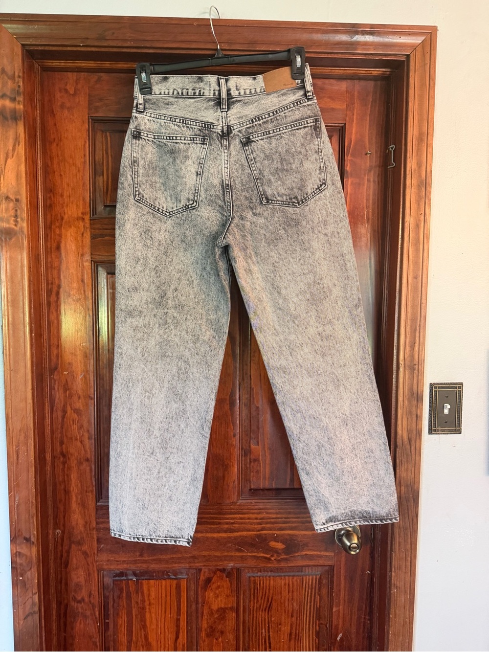 High-Rise Acid Wash women's Jeans - Gray - Picture 2 of 3